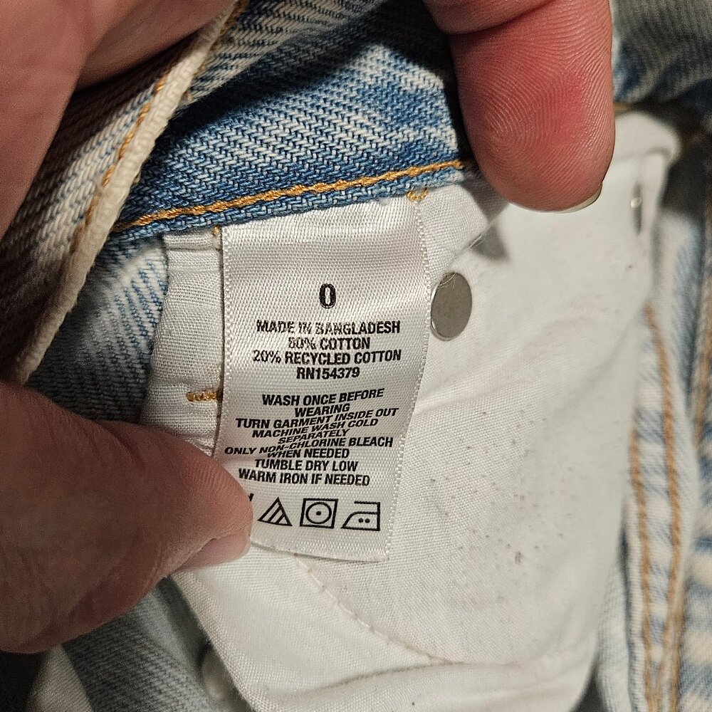 Aeropostale Jeans, whitewashed distressed denim, Size O - Picture 6 of 10